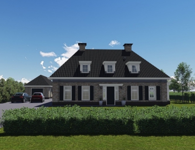 Nieuwbouw woonhuis met bijgebouw Zuidermarkweg te Loerbeek 10N02